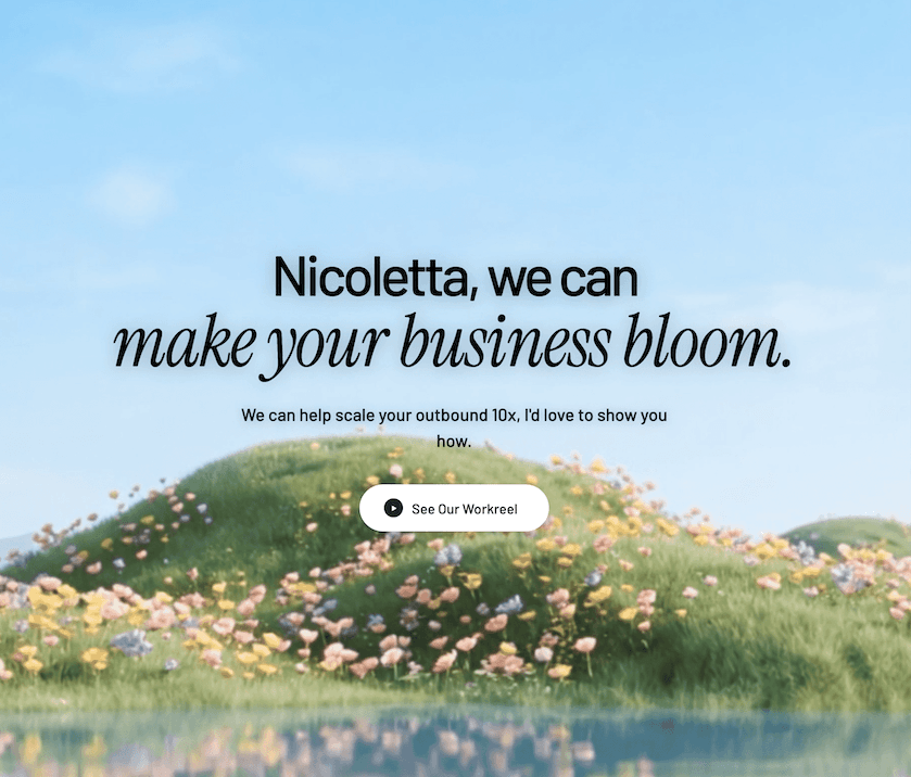 Personalized ProspectPage built for an enterprise prospect
